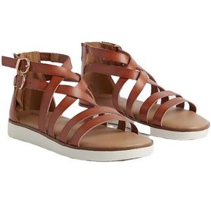 Torrid NWT Gladiator Sandal - Faux Leather Cognac (WW) Size 10.5 Buckle Closure